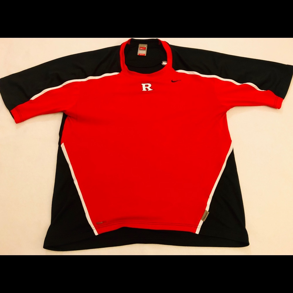 NIKE RUTGERS ON COURT SHOOTING SHIRT MENS L